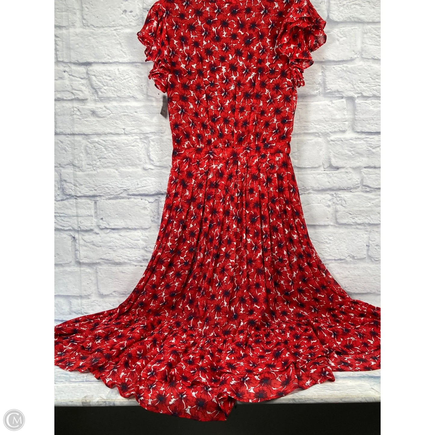 Dress Party Long By Brooks Brothers In Blue & Red & White, Size: S