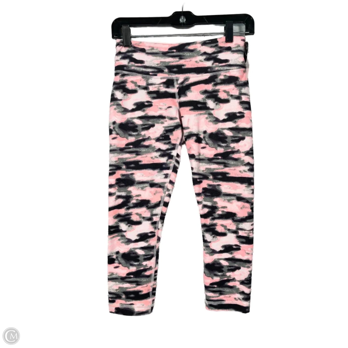 Athletic Capris By Lululemon In Green & Pink, Size: S