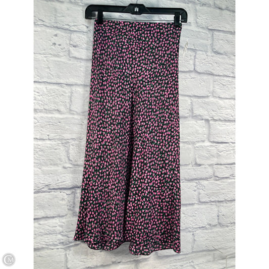 Skirt Maxi By Rebecca Taylor In Black & Pink, Size: 0