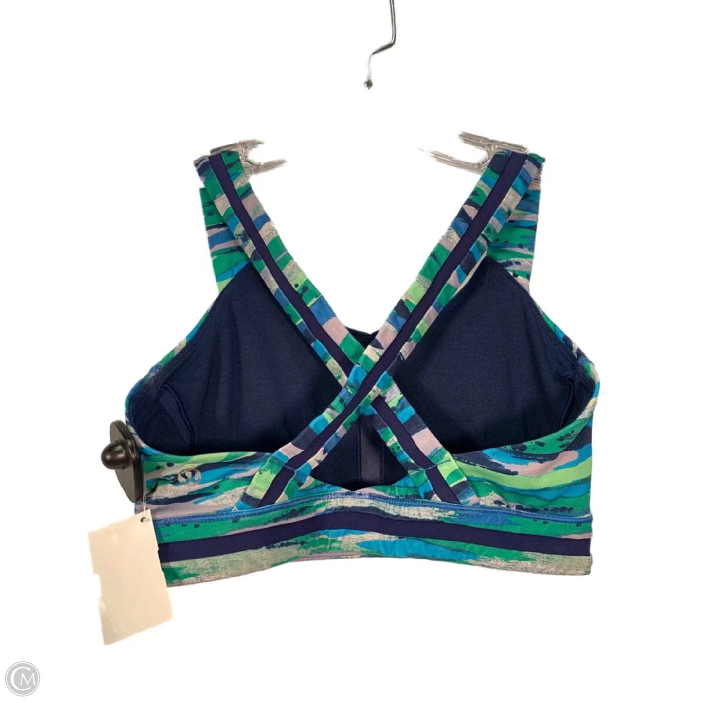 Athletic Bra By Lululemon In Blue & Green, Size: S