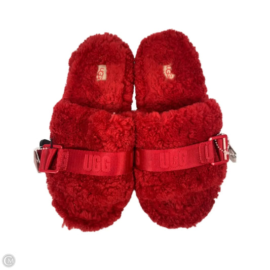 Sandals Designer By Ugg In Red, Size: 9