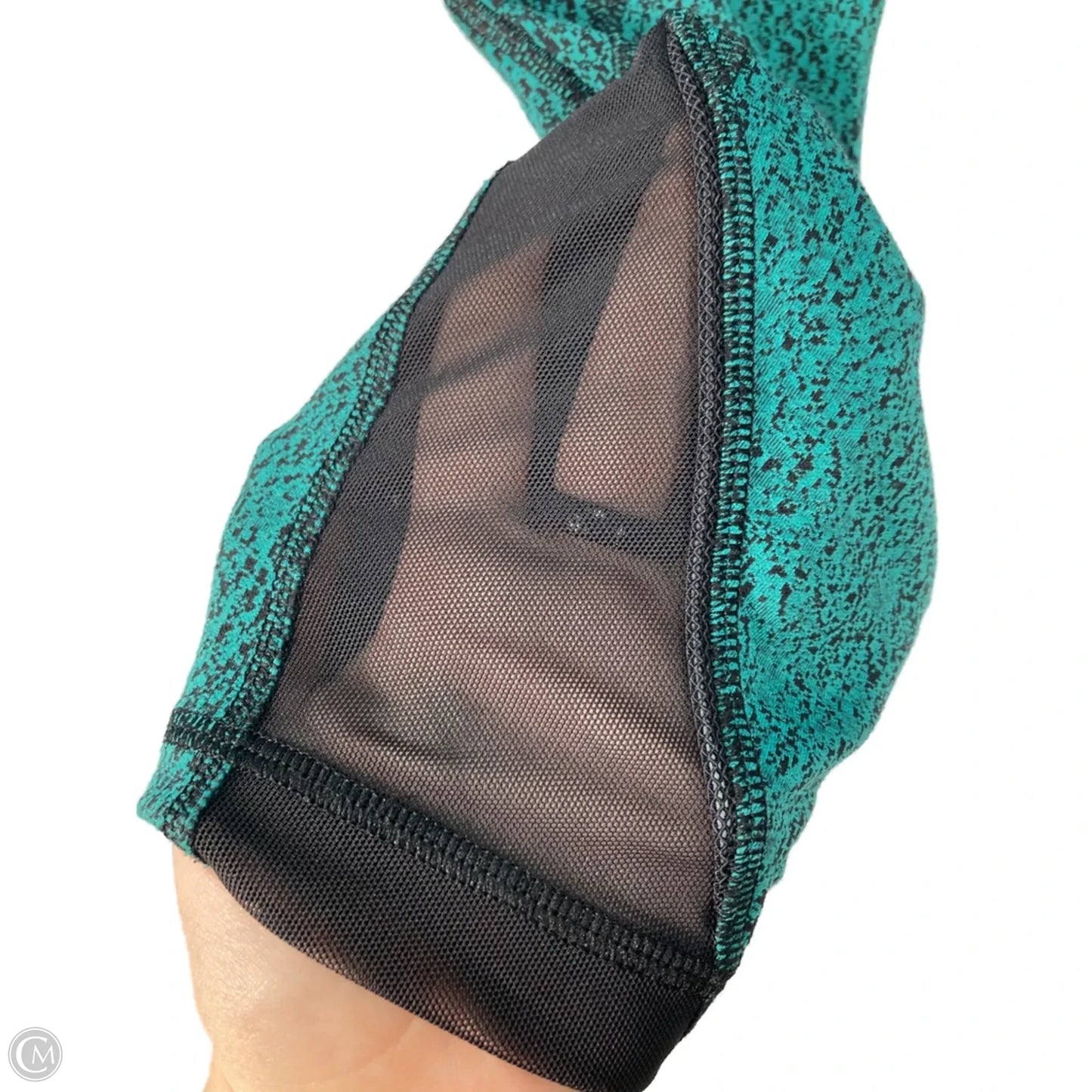 Athletic Leggings By Lululemon In Black & Green, Size: S