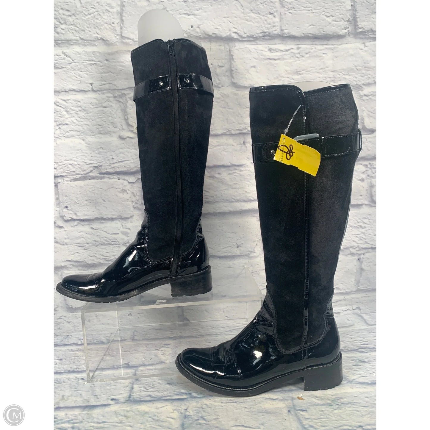 Boots Knee Heels By Cole-haan In Black, Size: 7.5