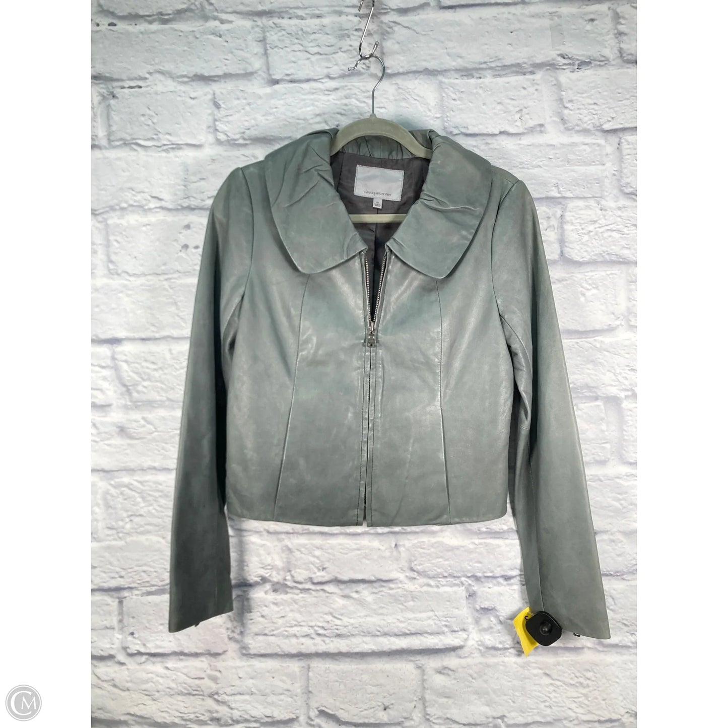 Jacket Leather By Classiques Entier In Green, Size: Xs