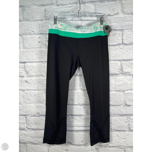 Athletic Leggings By Lululemon In Black & Green, Size: M