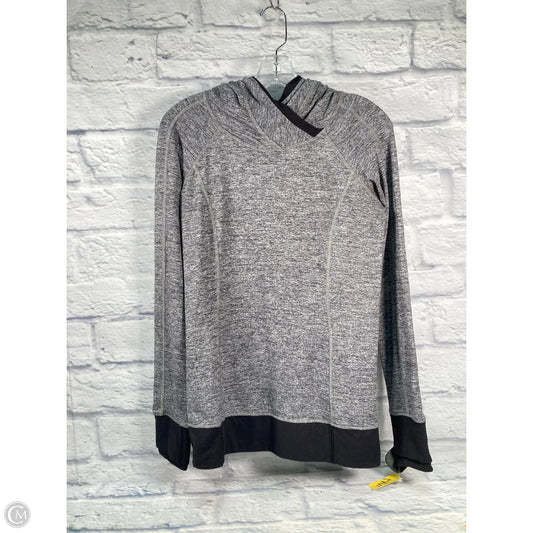 Athletic Jacket By Lululemon In Black & Grey, Size: S