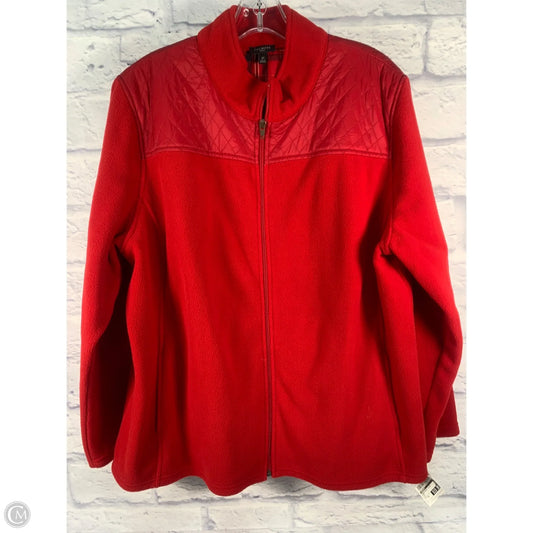 Sweatshirt Collar By Talbots In Red, Size: 2x