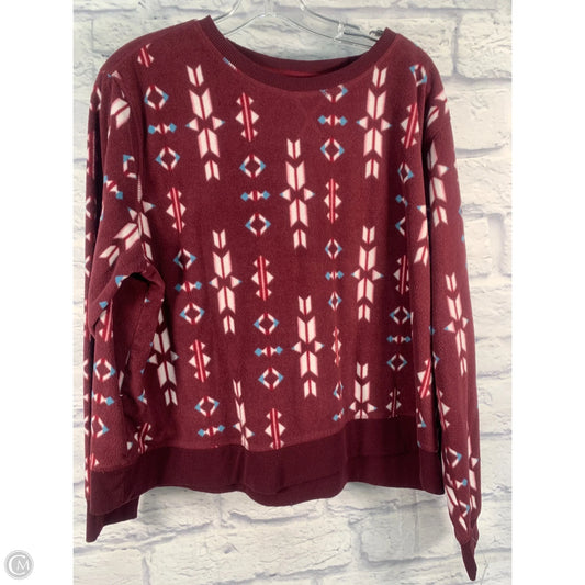 Sweatshirt Crewneck By Eddie Bauer In Maroon, Size: 2x