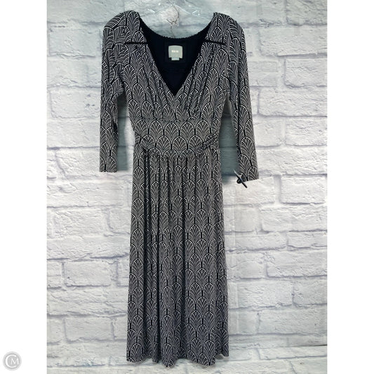 Dress Casual Midi By Maeve In Black & White, Size: Xs