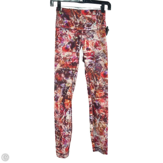 Athletic Leggings By Lululemon In Purple & White, Size: S