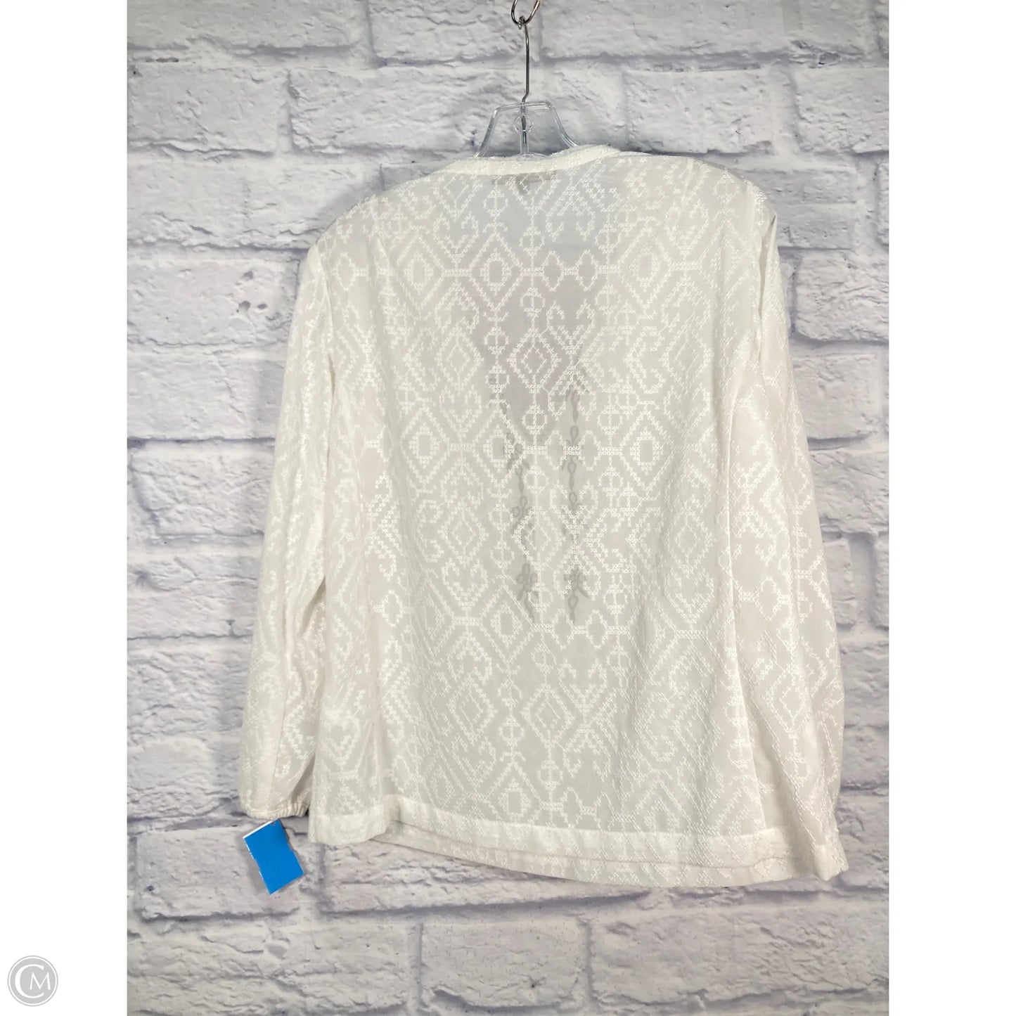 Blouse Long Sleeve By Nanette Lepore In Black & Cream, Size: S