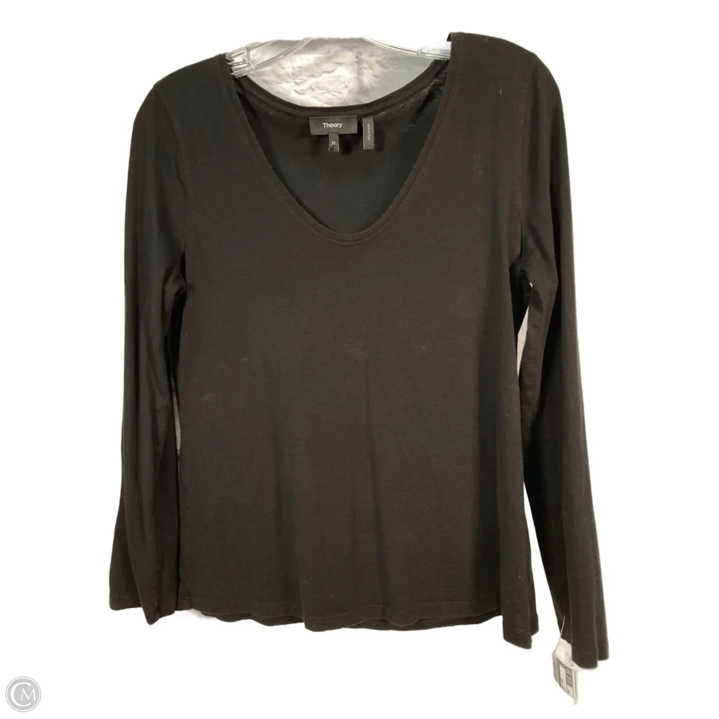 Top Long Sleeve Basic By Theory In Black, Size: M