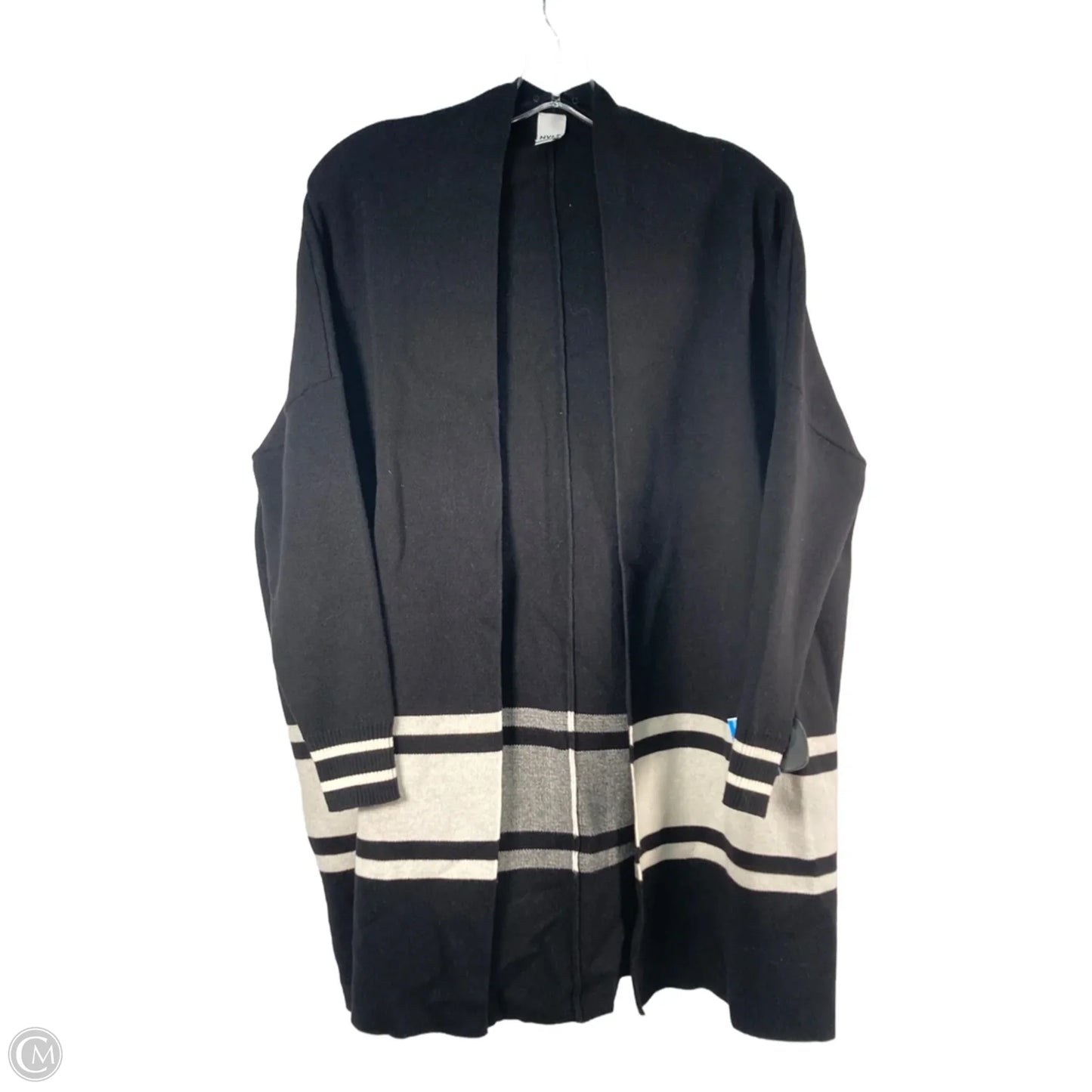 Sweater Cardigan By Anthropologie In Black & Cream, Size: Xs