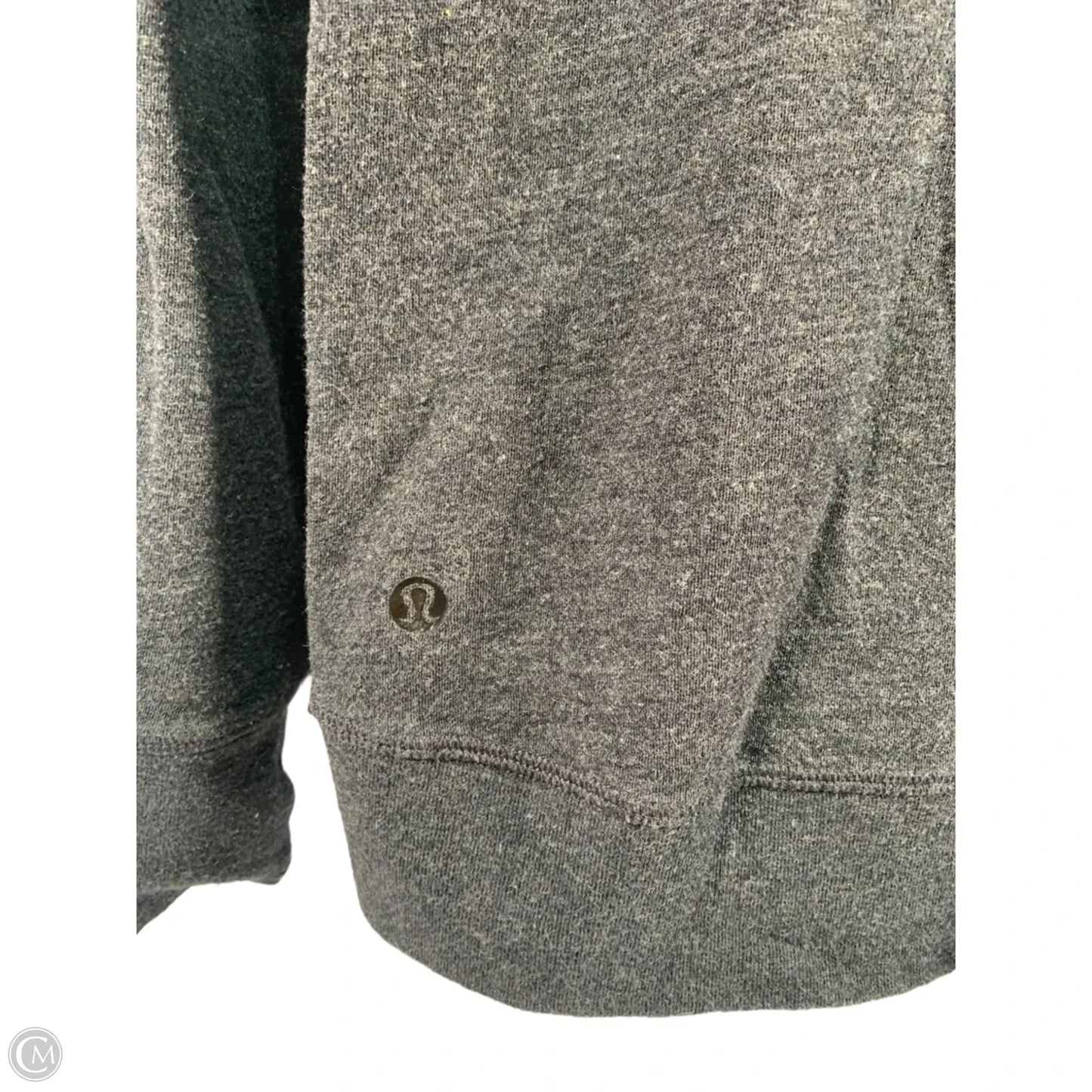 Athletic Top Long Sleeve Collar By Lululemon In Grey, Size: S