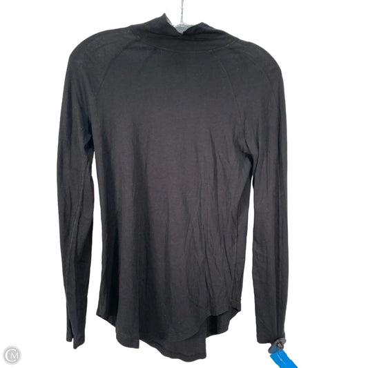 Athletic Top Long Sleeve Collar By Lululemon In Black, Size: S