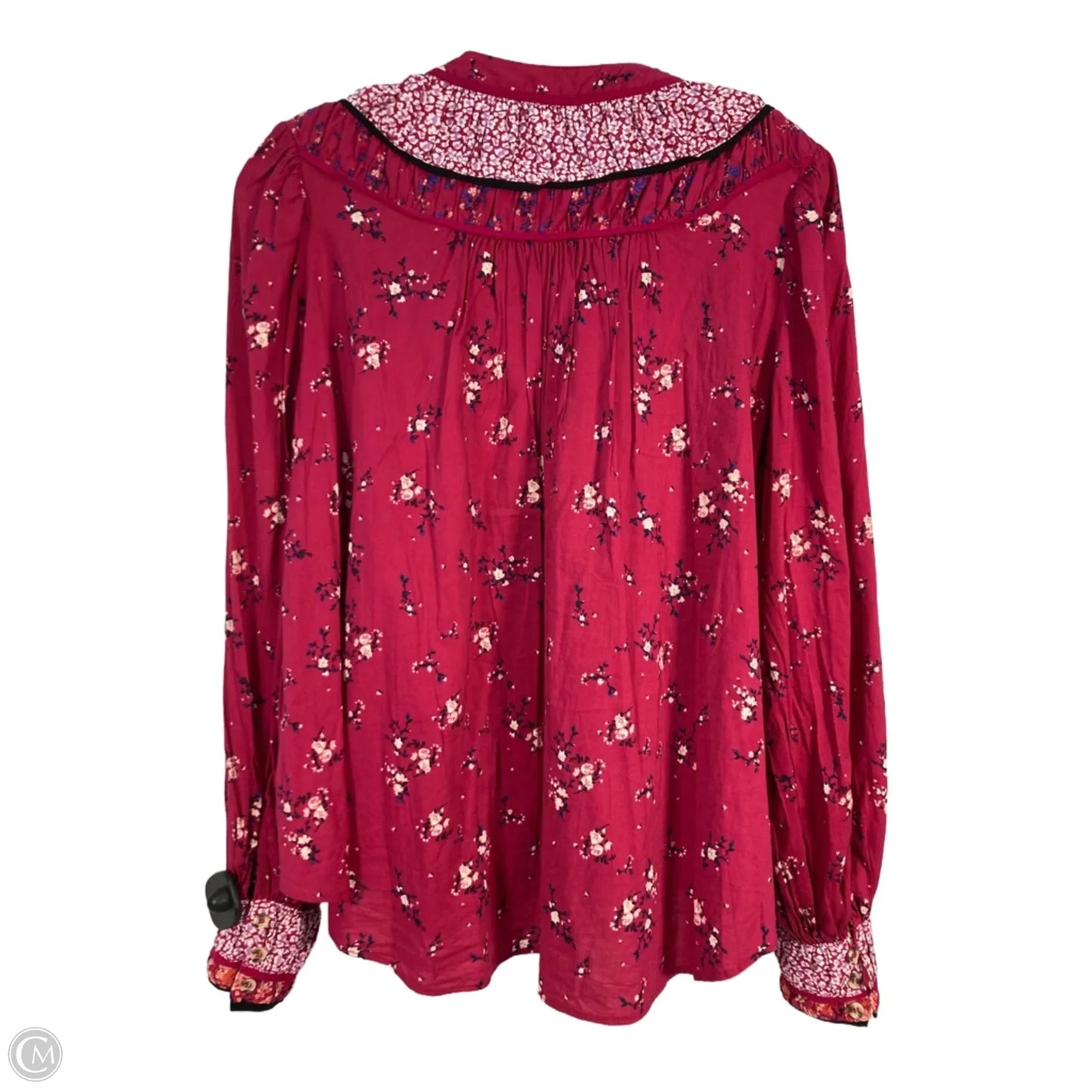 Top Long Sleeve By Free People In Pink & Purple, Size: S