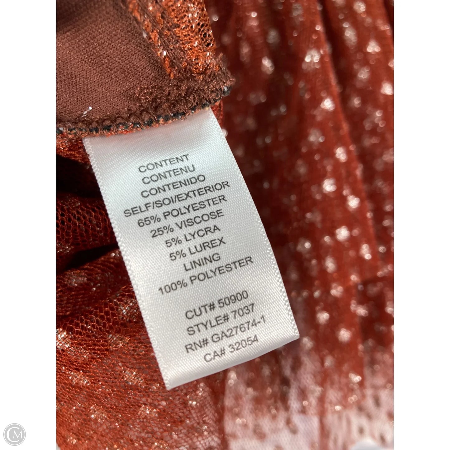 Top Sleeveless By Eva Franco In Green & Orange, Size: Xs