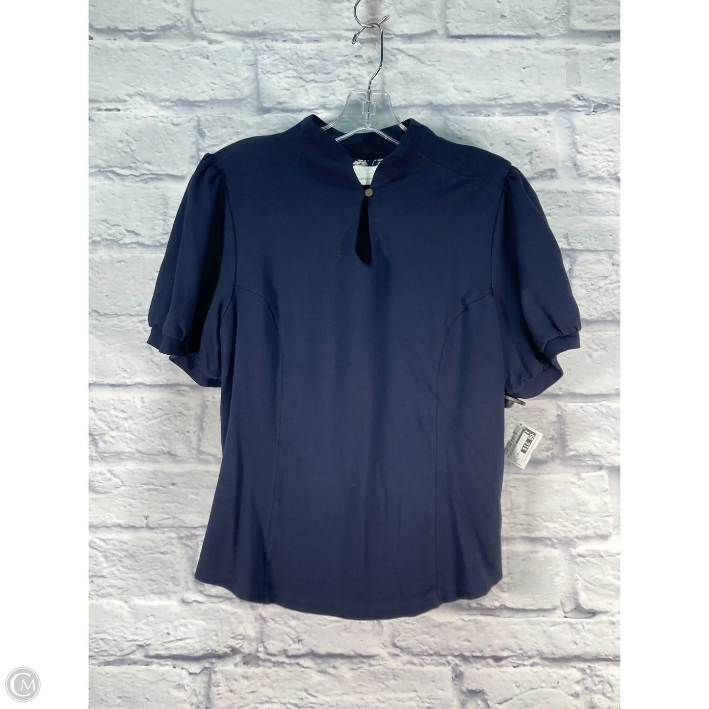 Top Short Sleeve By Anthropologie In Blue, Size: L