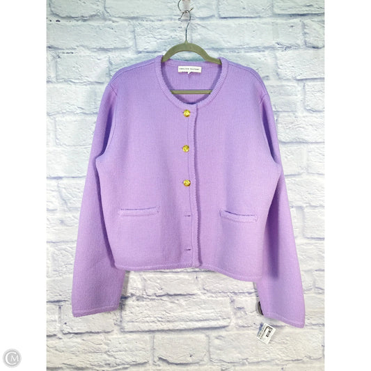 Sweater Cardigan By English Factory In Purple, Size: 1x