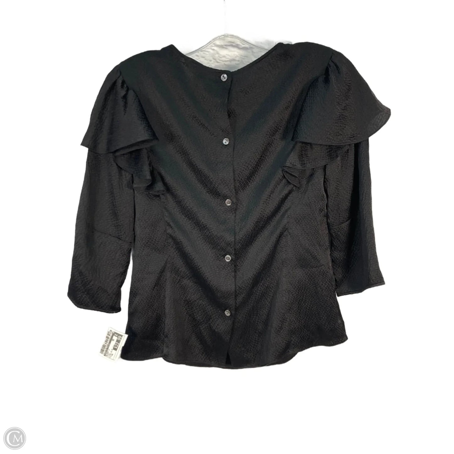 Blouse Long Sleeve By Rebecca Taylor In Black, Size: Xs