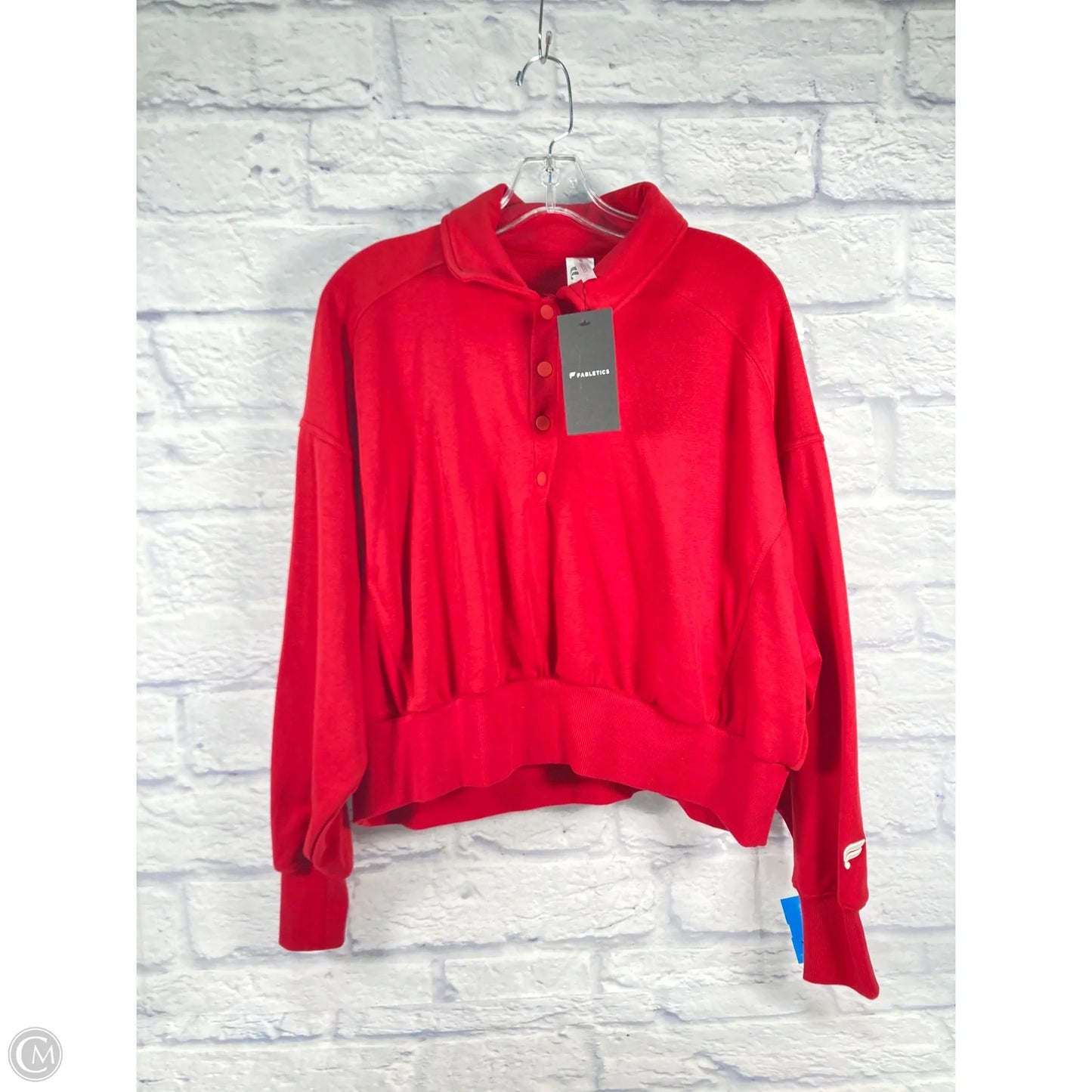 Sweatshirt Collar By Fabletics In Red, Size: S