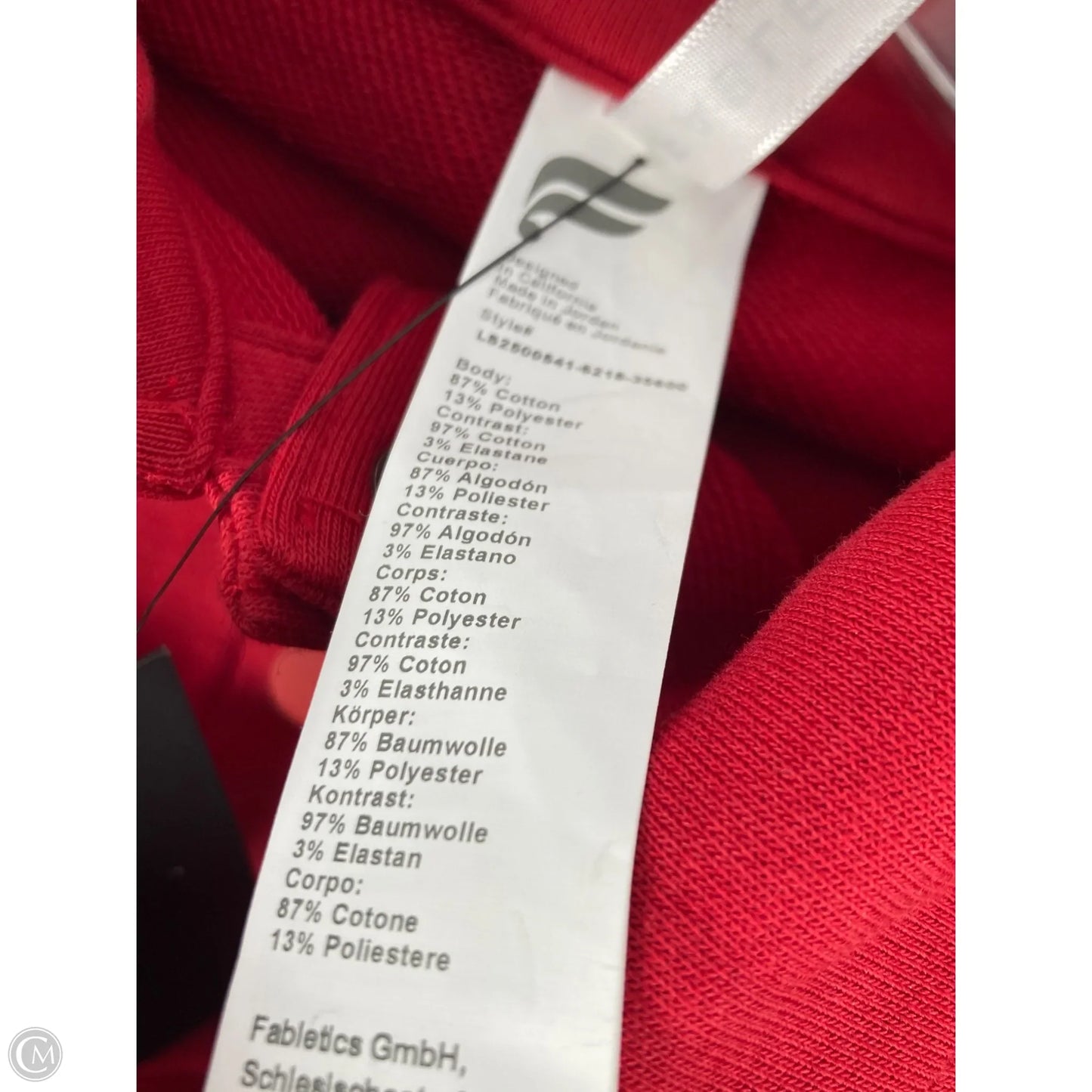 Sweatshirt Collar By Fabletics In Red, Size: S