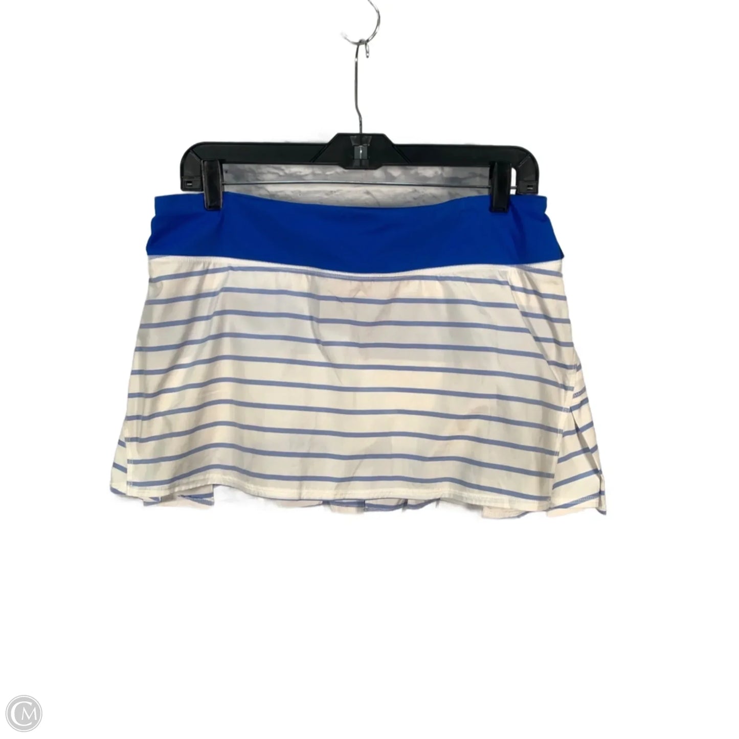 Athletic Skort By Lululemon In Blue & White, Size: M