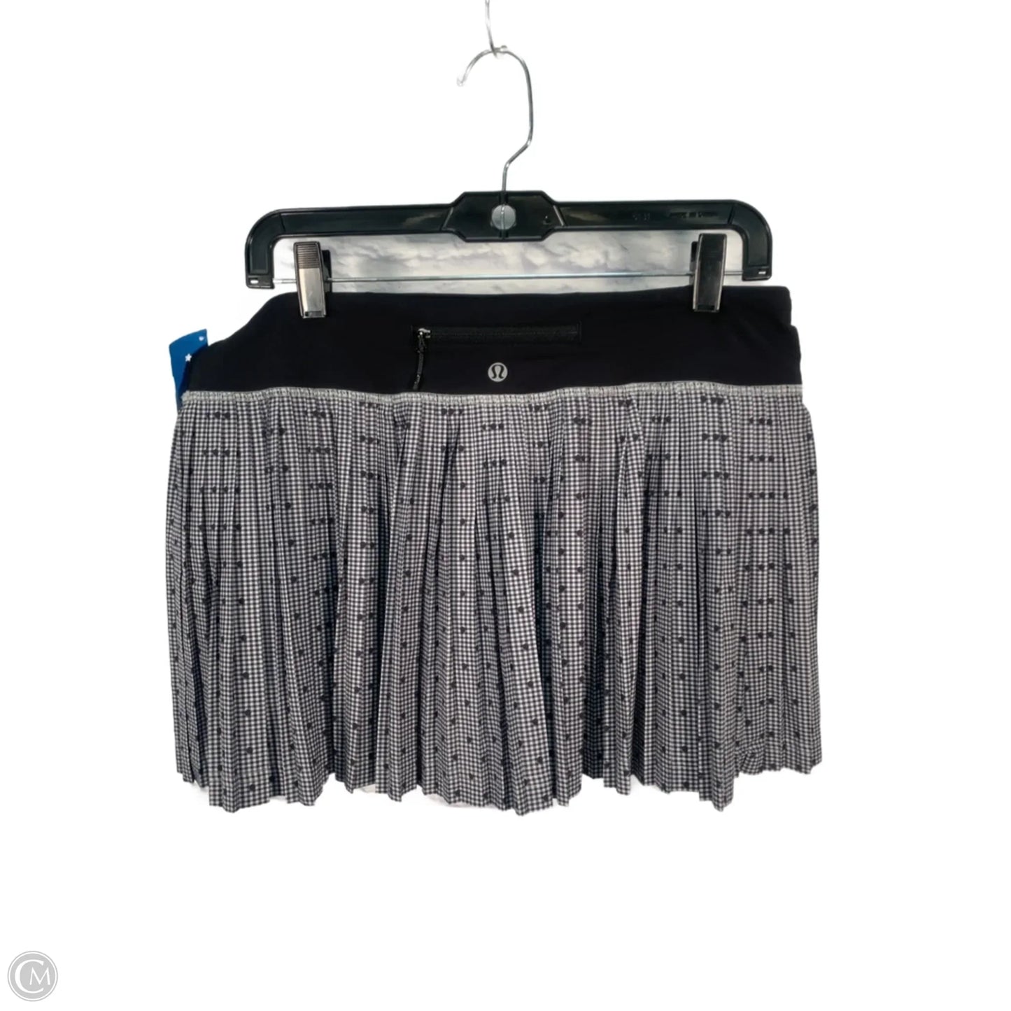 Athletic Skort By Lululemon In Black & Grey, Size: M