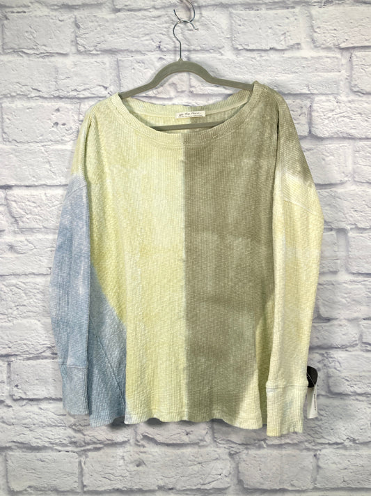 Sweater By Free People In Green & Yellow, Size: Xs