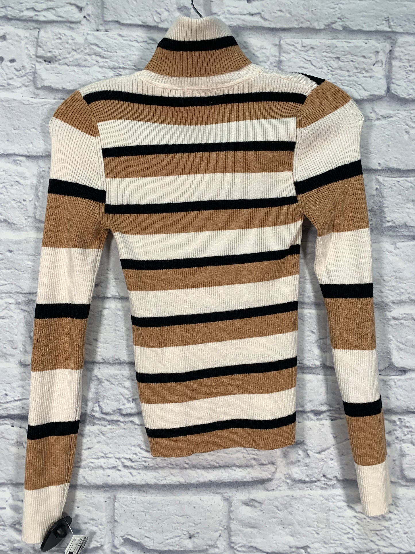 Top Long Sleeve By Maeve In Brown & White, Size: Xs