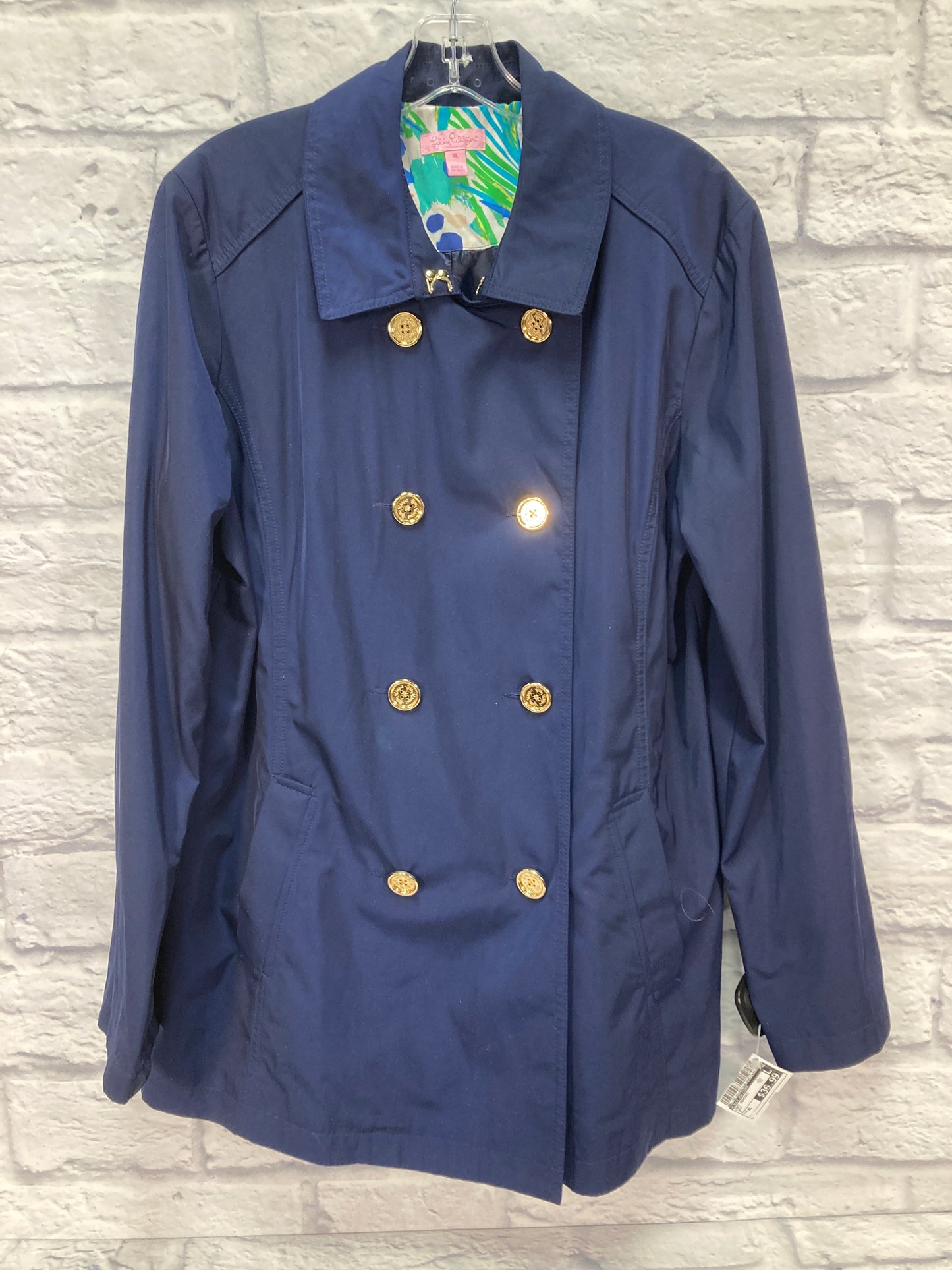 Coat Peacoat By Lilly Pulitzer In Navy, Size: Xl