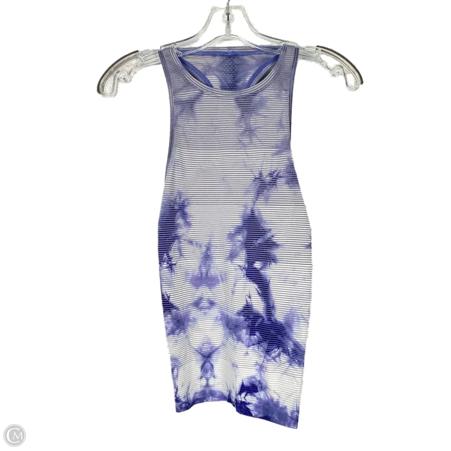 Athletic Tank Top By Lululemon In Purple & White, Size: Xs