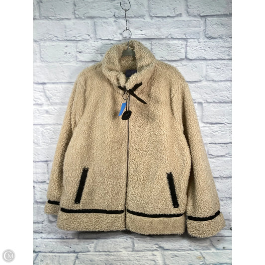 Coat Faux Fur & Sherpa By Madden Girl In Tan, Size: Xxl