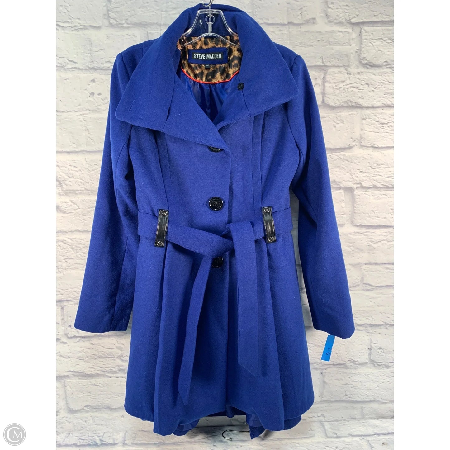 Coat Peacoat By Steve Madden In Blue, Size: S