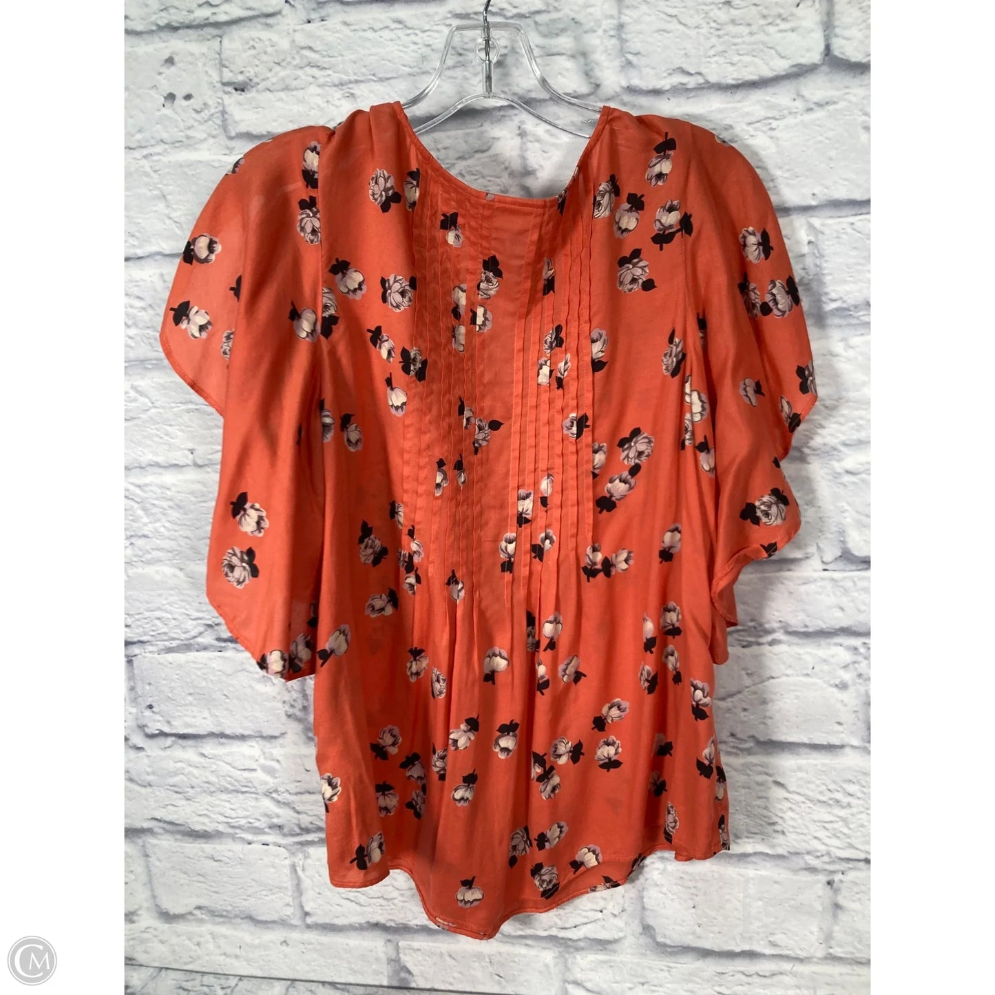 Top Short Sleeve By Maeve In Orange, Size: S