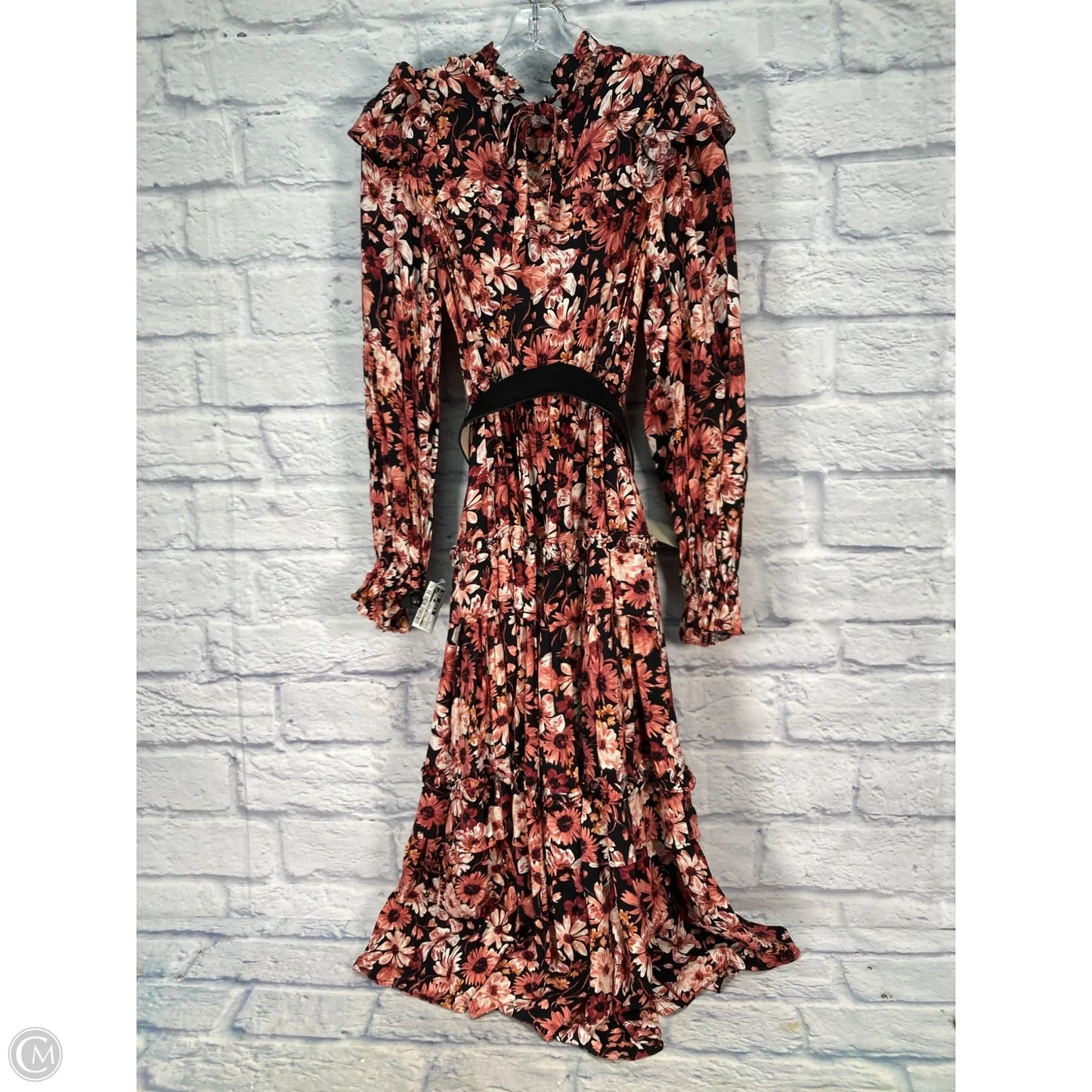 Dress Casual Midi By Clothes Mentor In Black & Pink, Size: Xs