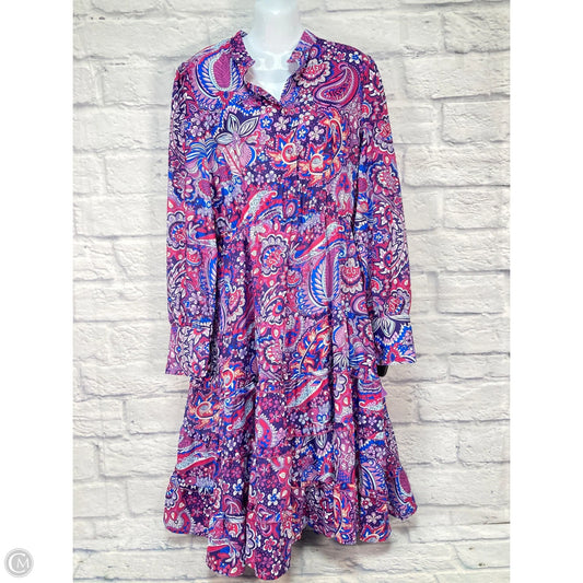 Dress Casual Short By Clothes Mentor In Blue & Purple, Size: M