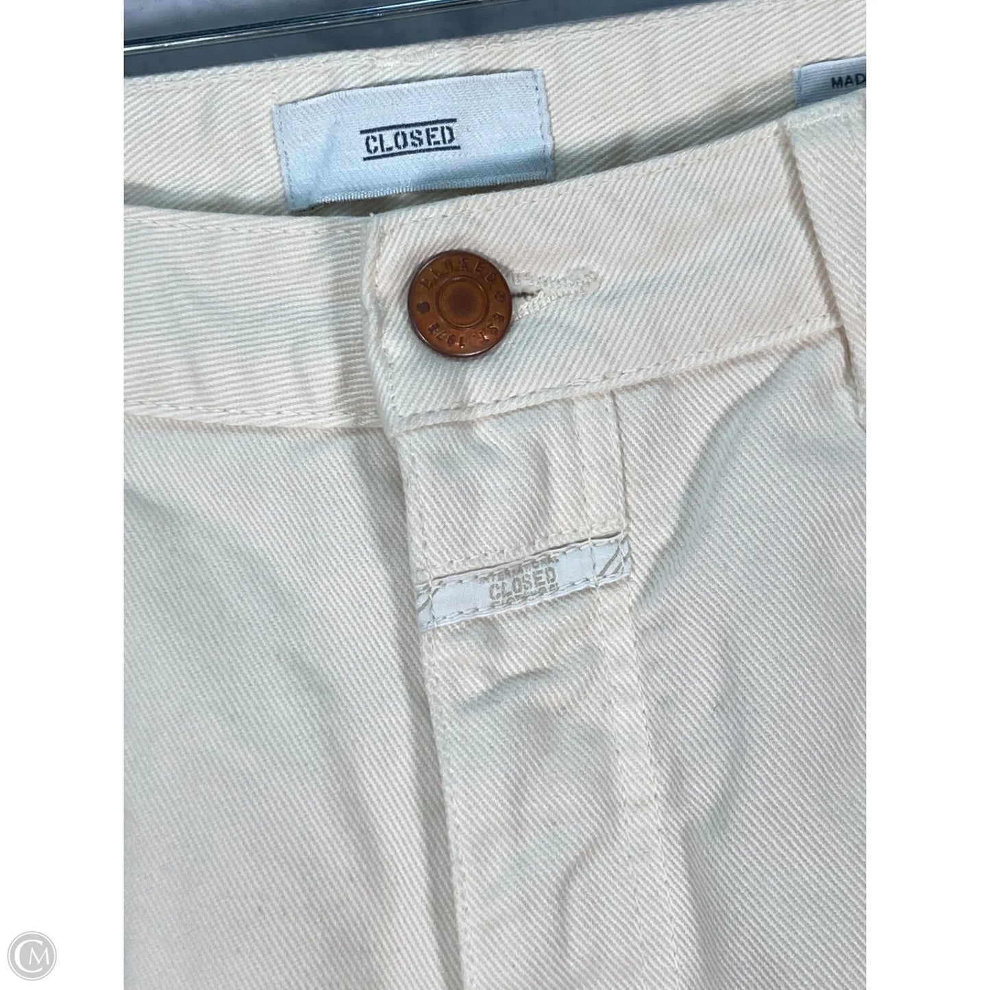 Jeans Straight By Closed In Cream, Size: 4