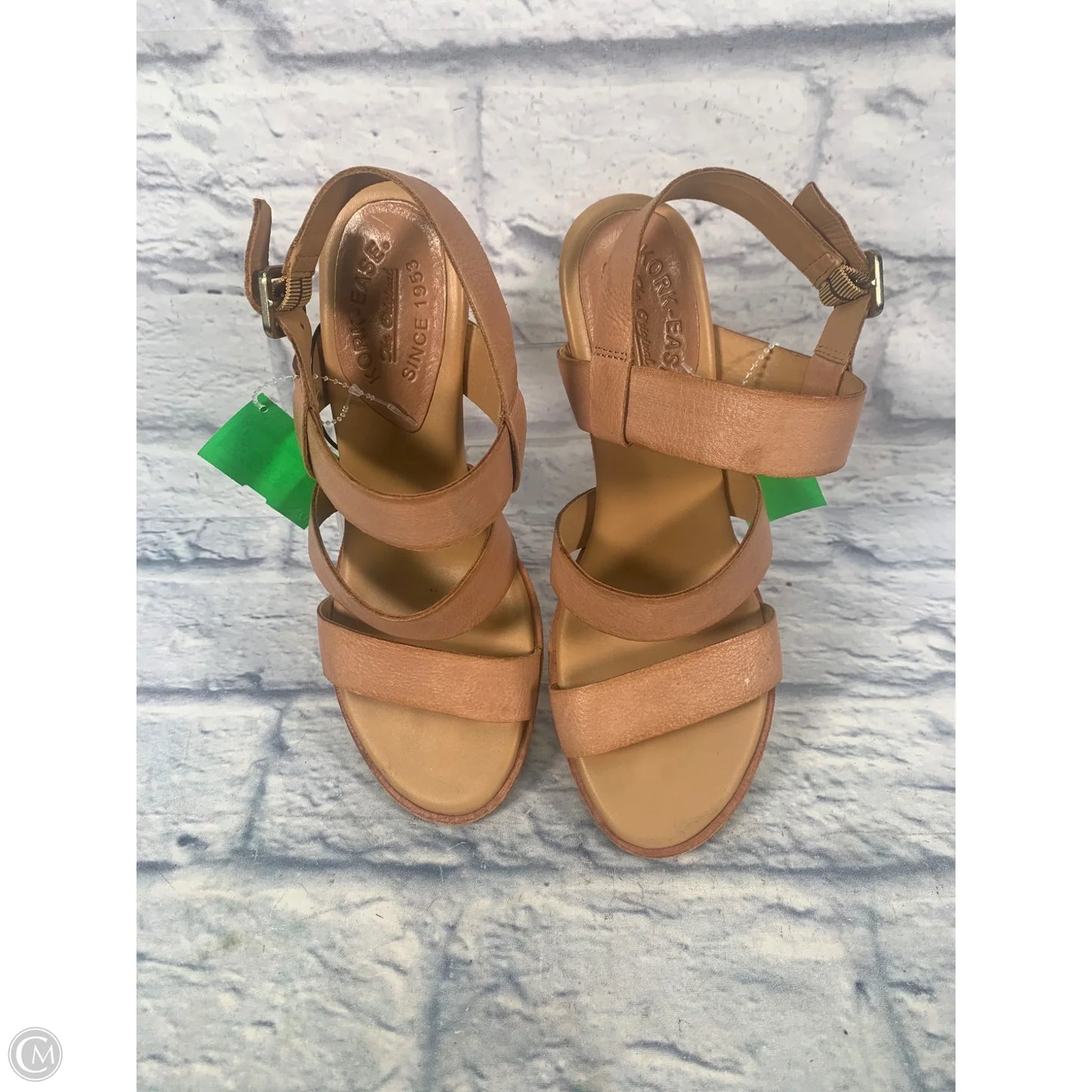 Sandals Heels Block By Kork Ease In Brown, Size: 9