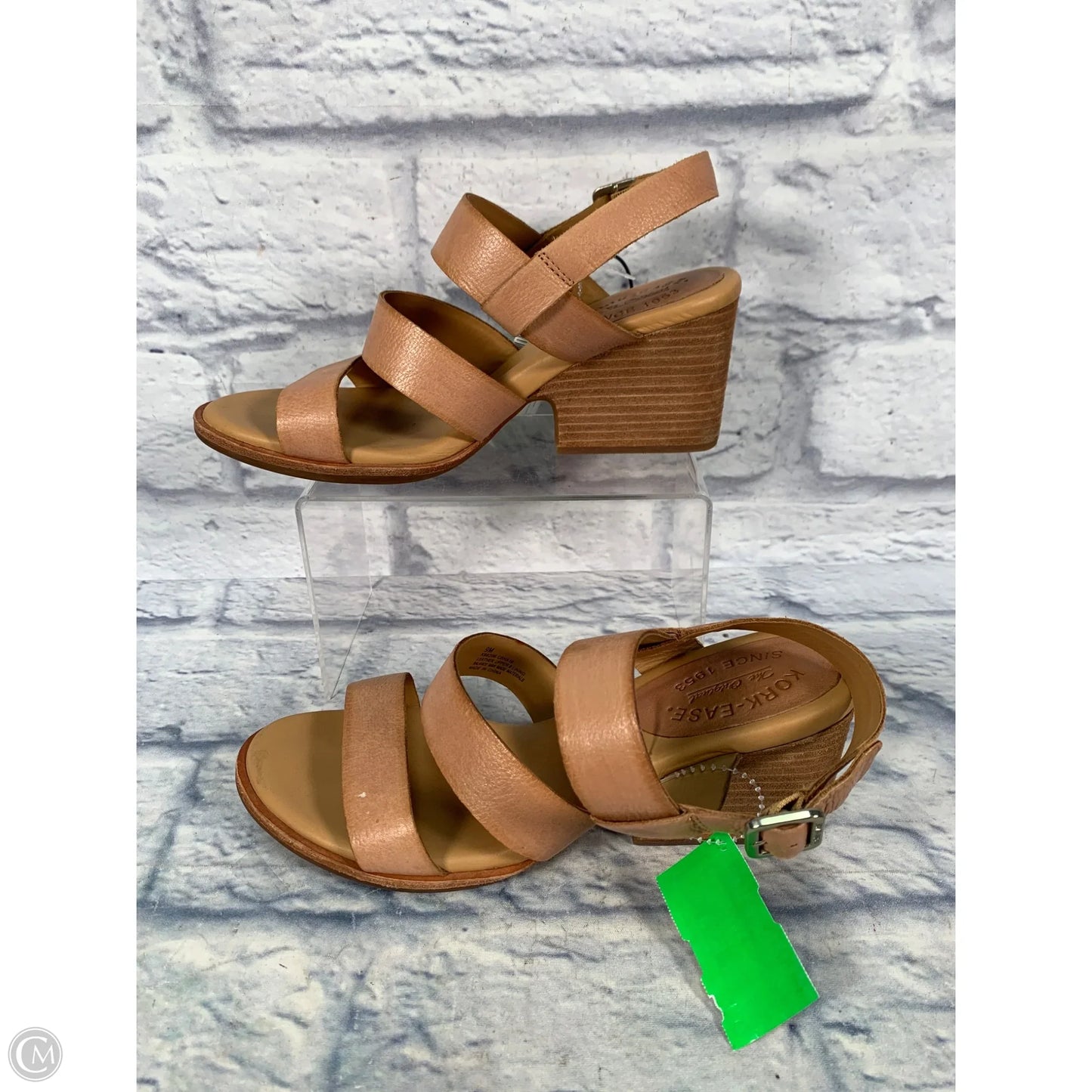 Sandals Heels Block By Kork Ease In Brown, Size: 9