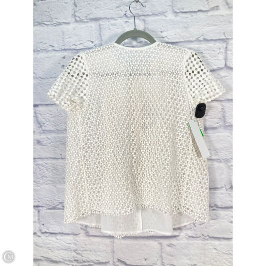 Top Short Sleeve Designer By Tory Burch In White, Size: Xs