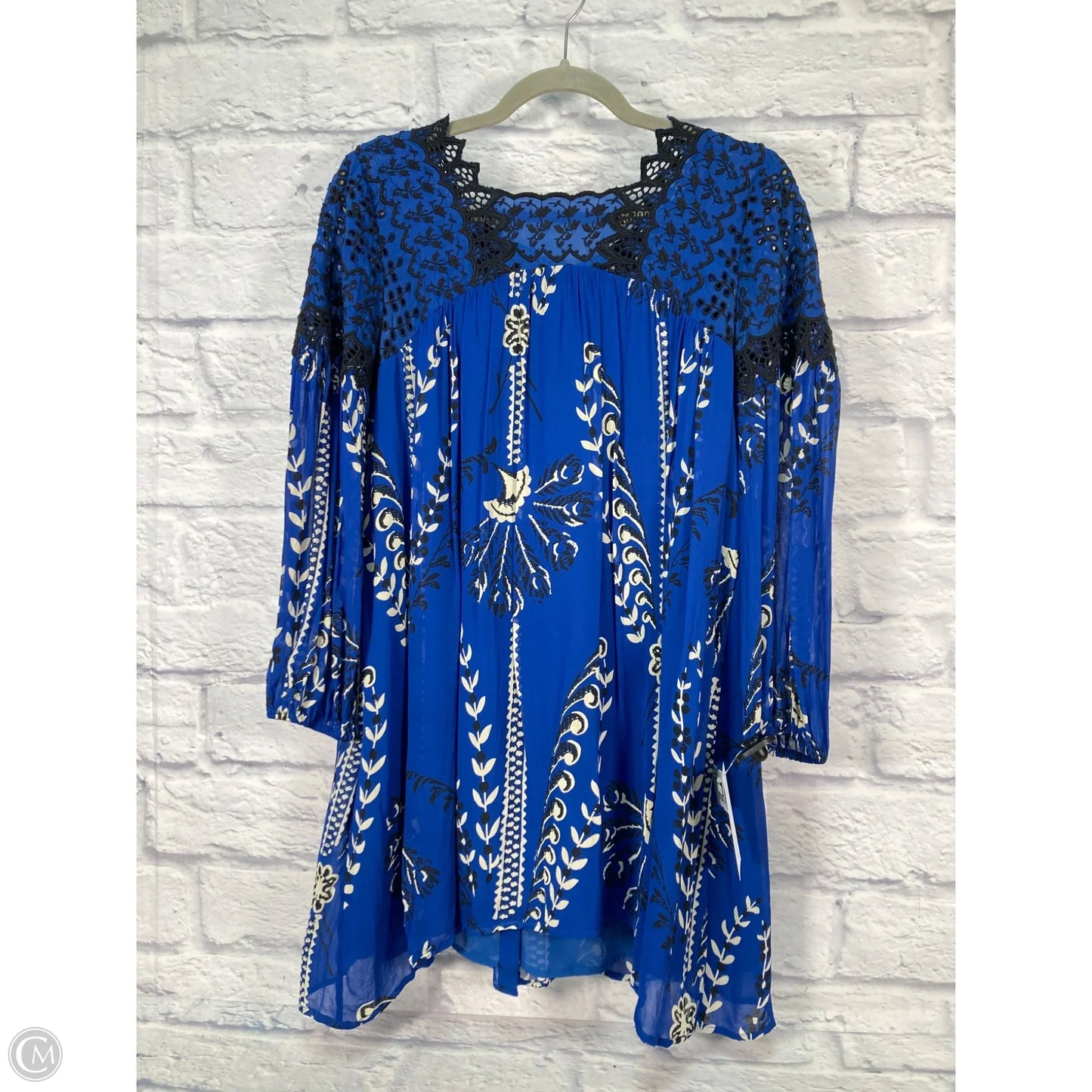 Tunic Long Sleeve By Floreat In Blue, Size: Sp
