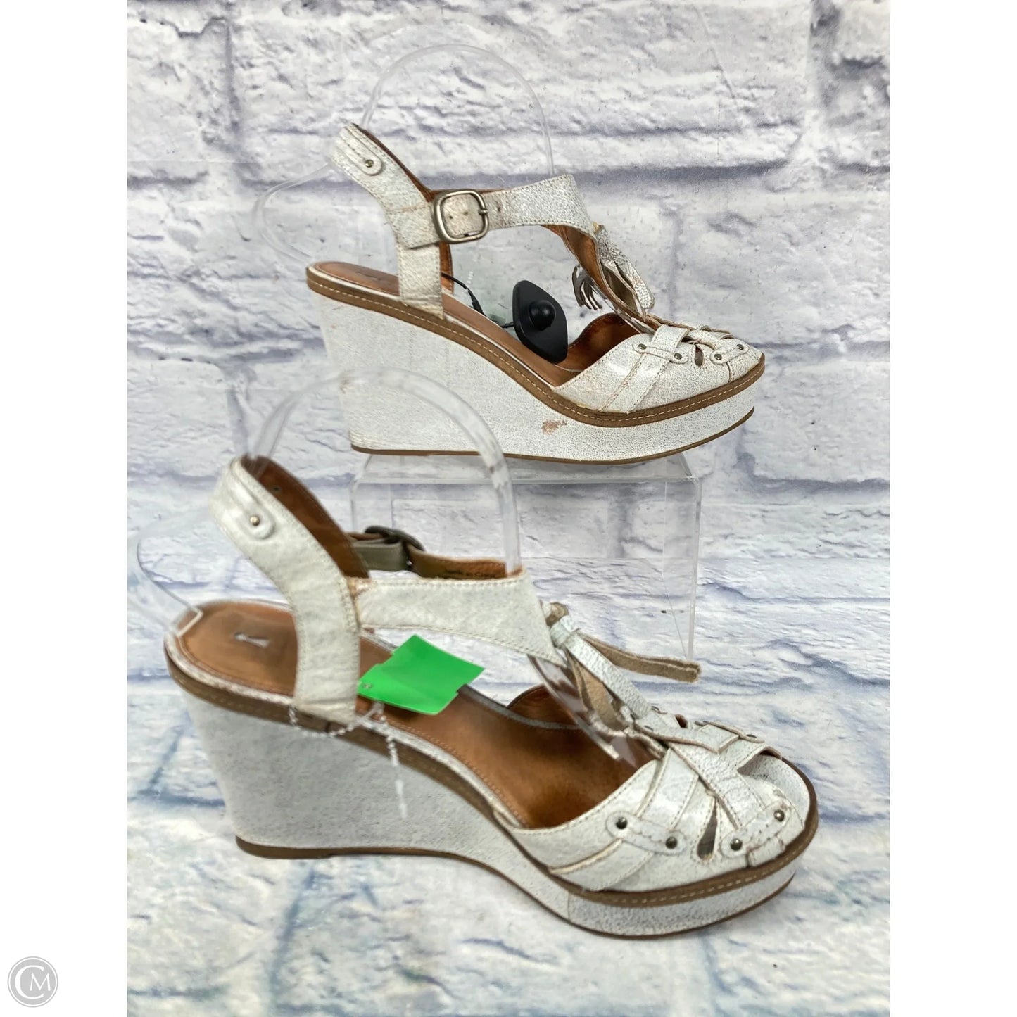 Sandals Heels Wedge By Anthropologie In White, Size: 9