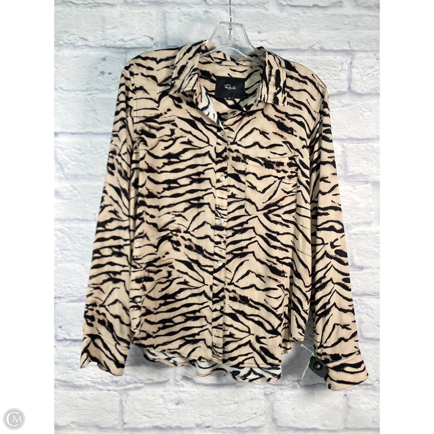 Top Long Sleeve By Rails In Zebra Print, Size: M