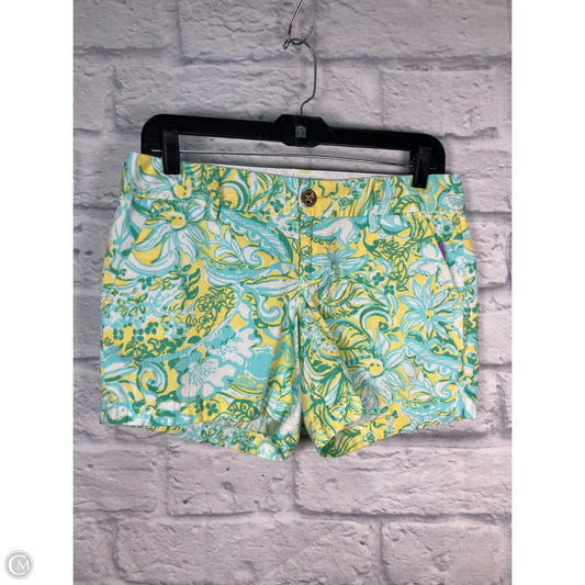Shorts Designer By Lilly Pulitzer In Green & Yellow, Size: 2