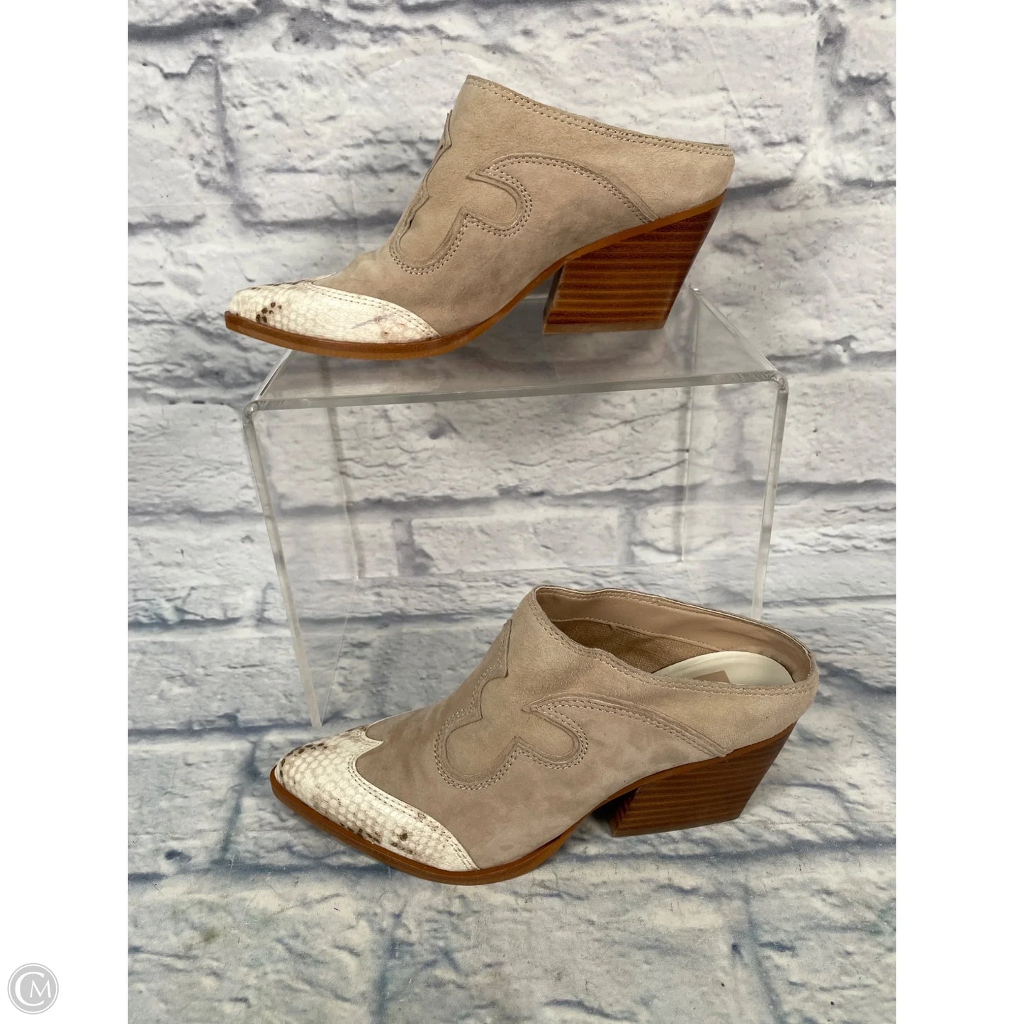 Boots Ankle Heels By Dolce Vita In Tan, Size: 8