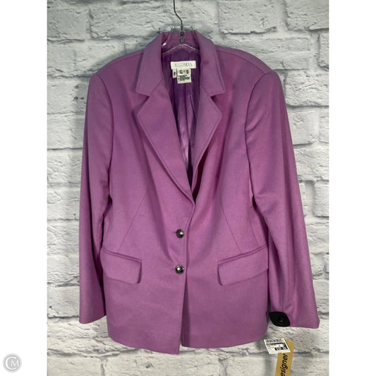 Blazer Designer By Escada In Purple, Size: L