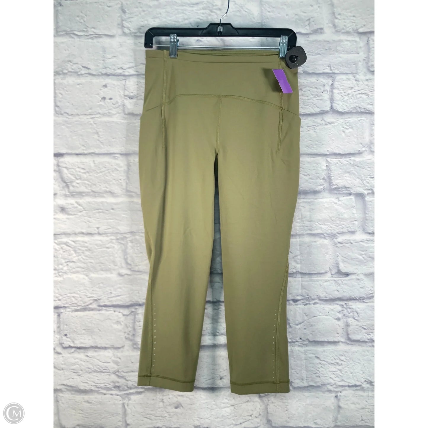 Athletic Capris By Lululemon In Green, Size: M