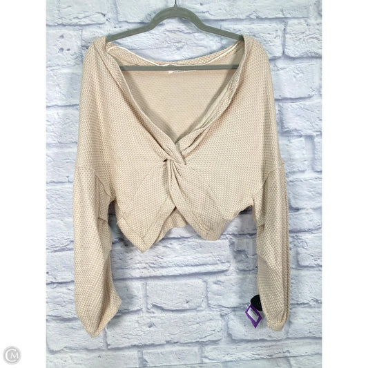 Top Long Sleeve By We The Free In Cream, Size: M