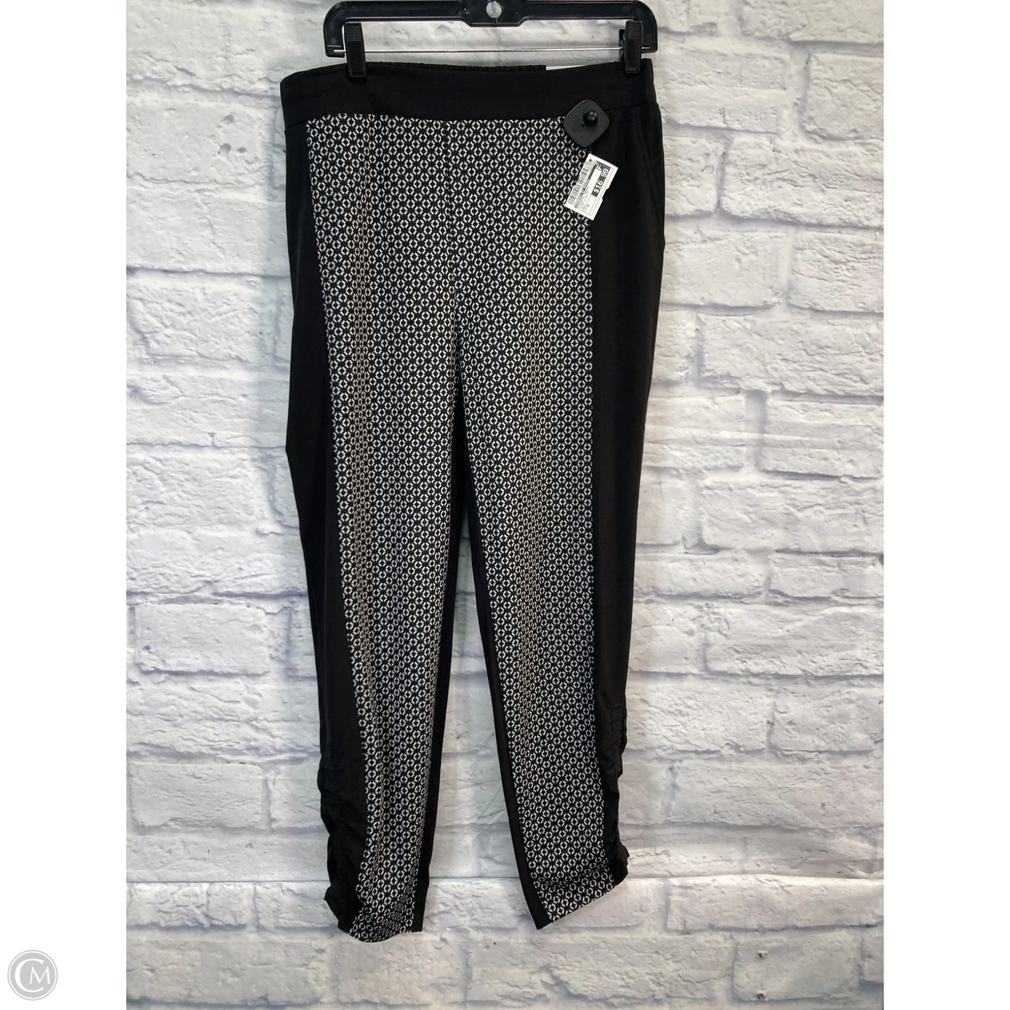 Athletic Pants By Zenergy By Chicos In Black & White, Size: M